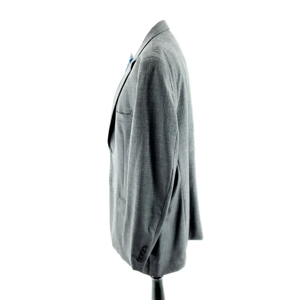 DAMAGED Joseph & Feiss Super 100s Wool 2 Button Blazer 44R Or Slim 46R Gray Shar